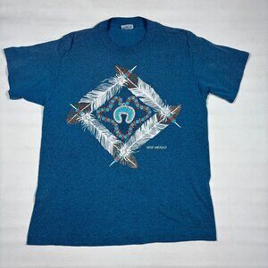 VTG TeeJays Hef-T Single Stitch New Mexico Southwestern Graphic T-Shirt Large